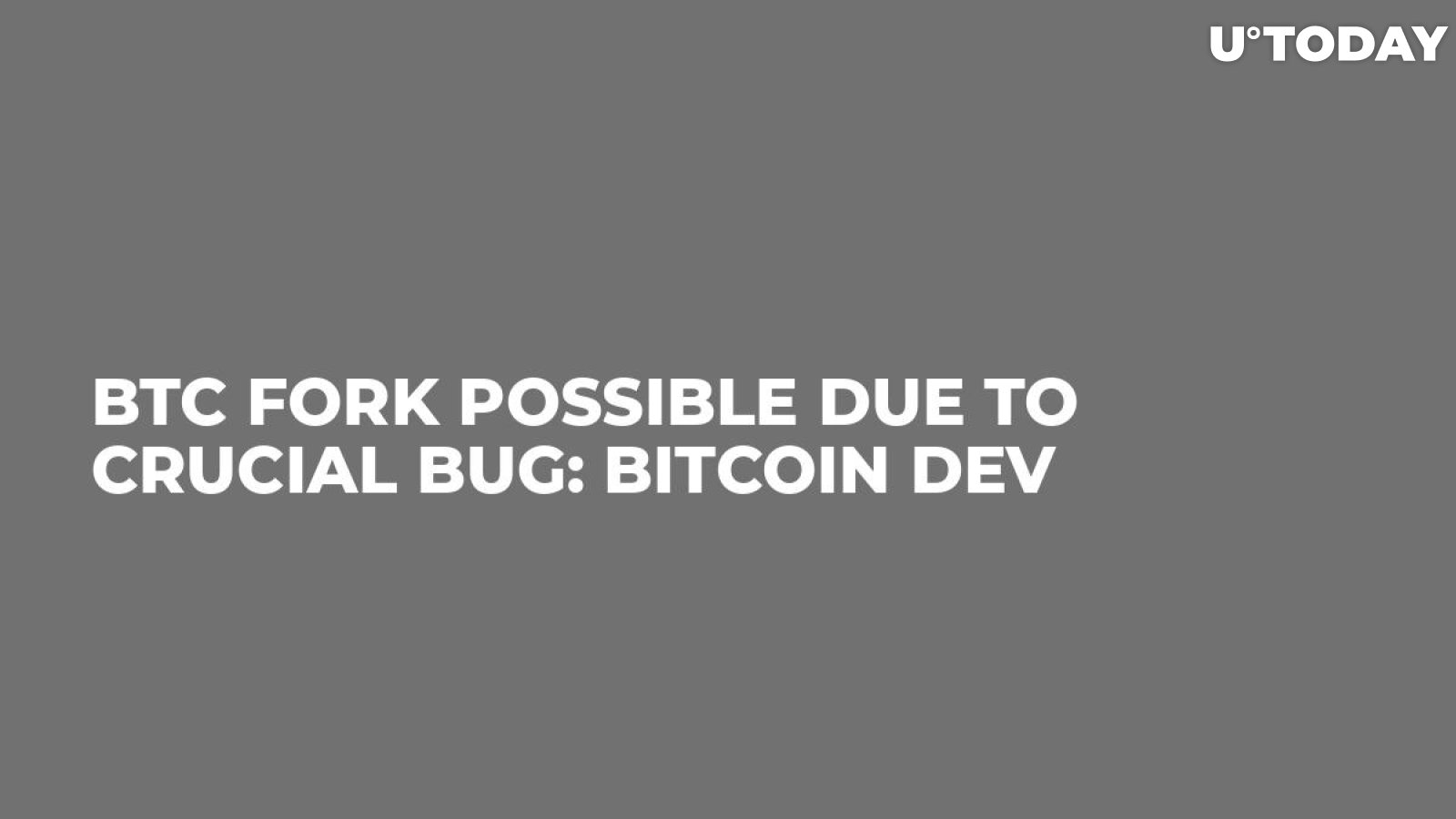 BTC Fork Possible Due to Crucial Bug: Bitcoin Dev