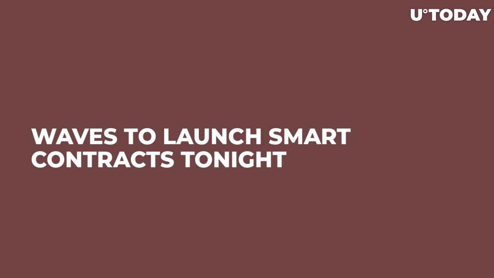 Waves to Launch Smart Contracts Tonight