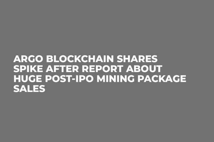 Argo Blockchain Shares Spike After Report About Huge Post-IPO Mining Package Sales