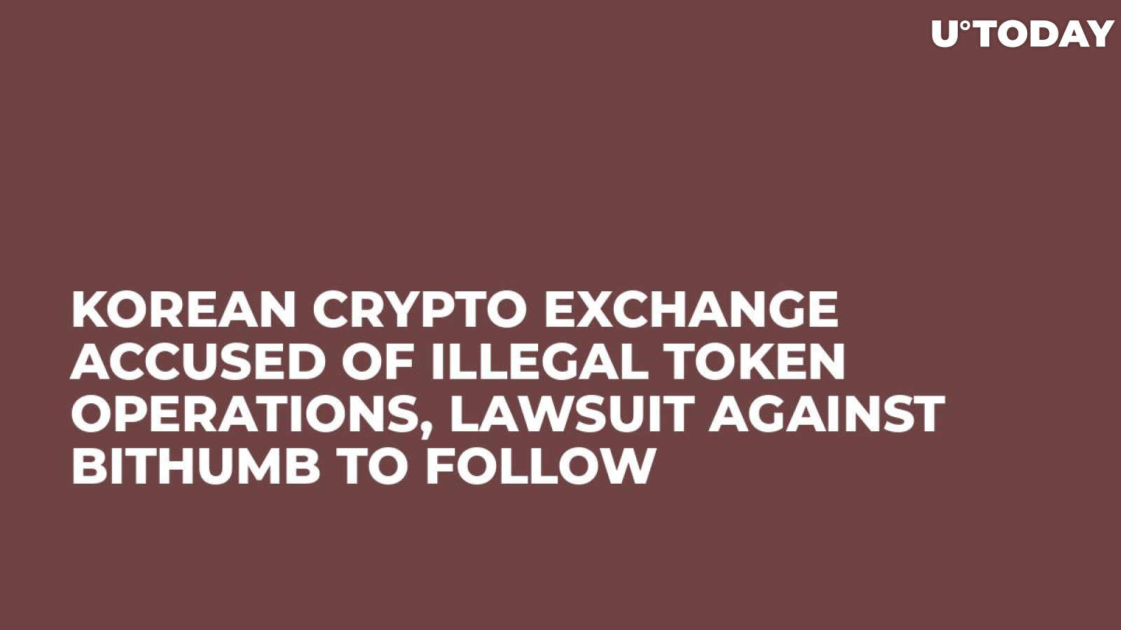 Korean Crypto Exchange Accused of Illegal Token Operations, Lawsuit Against Bithumb to Follow