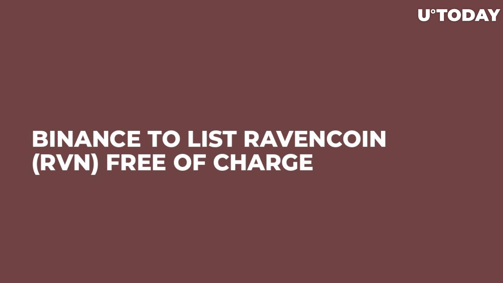 Binance to List Ravencoin (RVN) Free of Charge