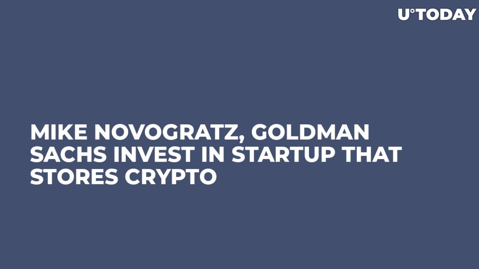 Mike Novogratz, Goldman Sachs Invest in Startup That Stores Crypto