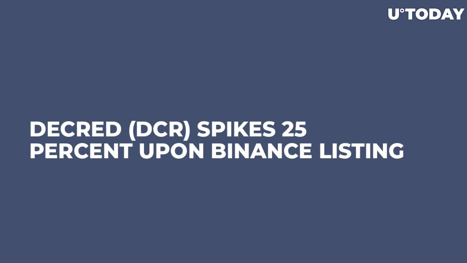 Decred (DCR) Spikes 25 Percent upon Binance Listing