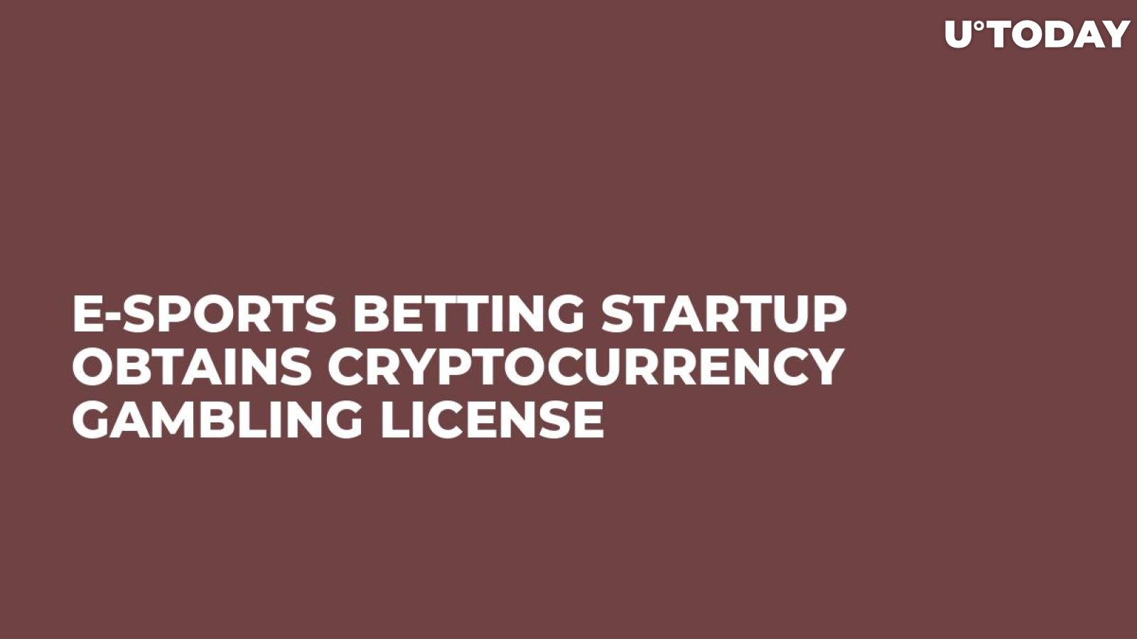 E-Sports Betting Startup Obtains Cryptocurrency Gambling License