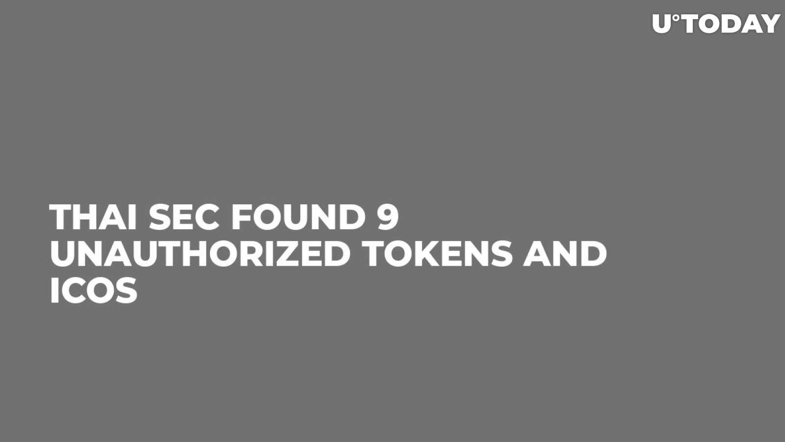 Thai SEC Found 9 Unauthorized Tokens and ICOs