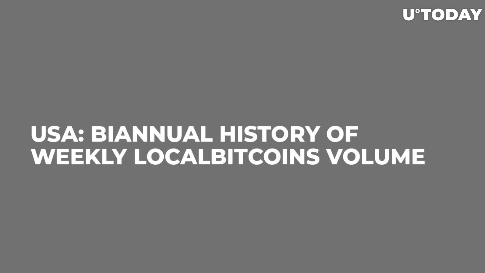 USA: Biannual History of Weekly LocalBitcoins Volume