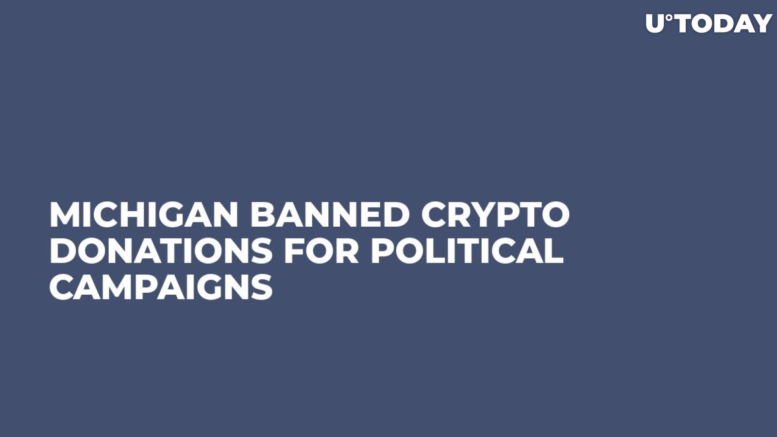 Michigan Banned Crypto Donations For Political Campaigns