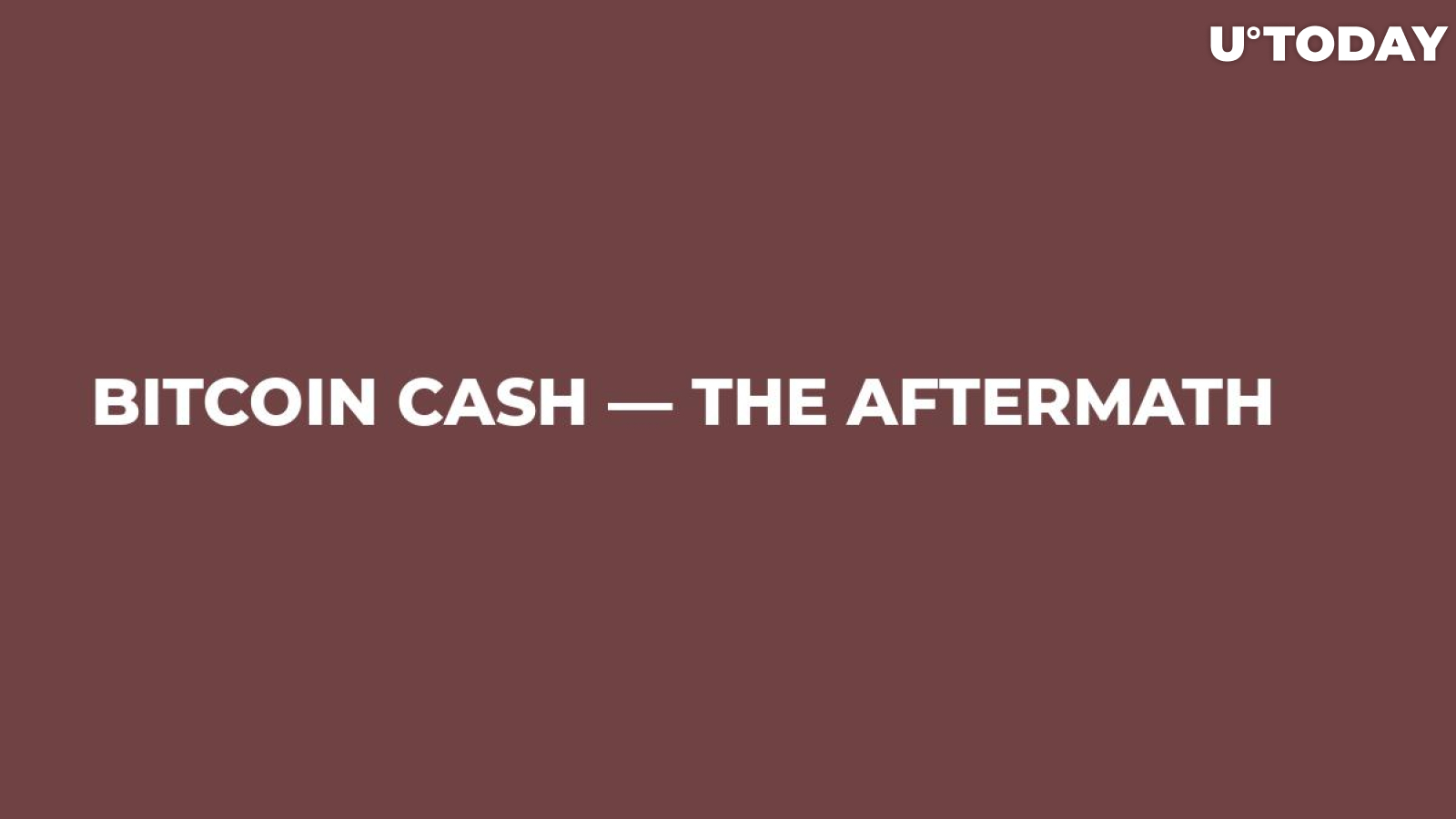 Bitcoin Cash — The Aftermath