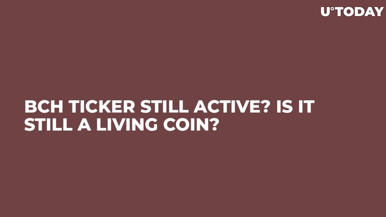 BCH Ticker Still Active? Is It Still a Living Coin?