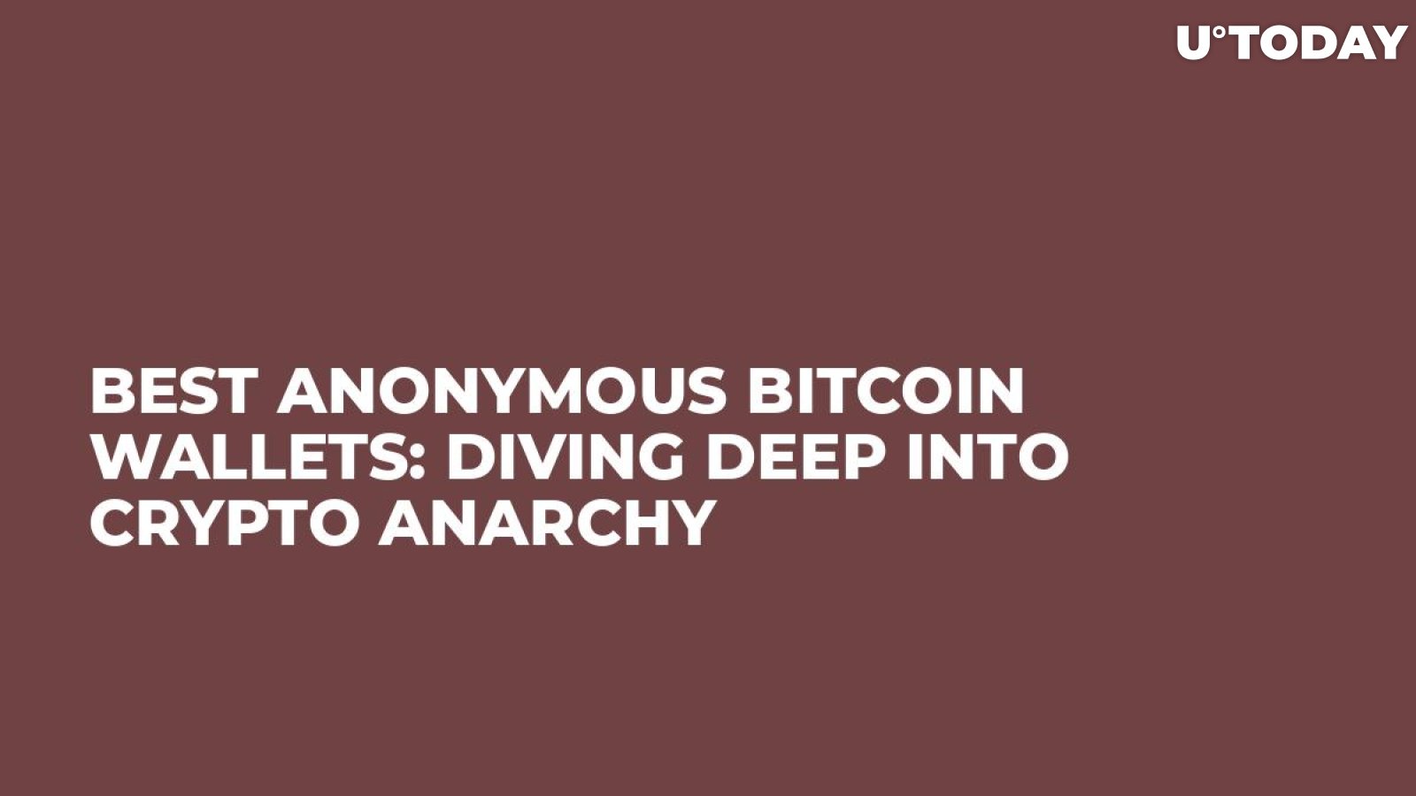 Best Anonymous Bitcoin Wallets: Diving Deep Into Crypto Anarchy 