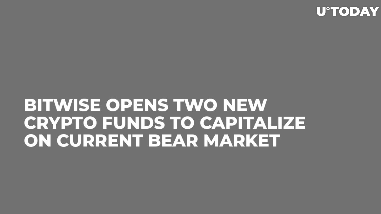 Bitwise Opens Two New Crypto Funds to Capitalize on Current Bear Market 