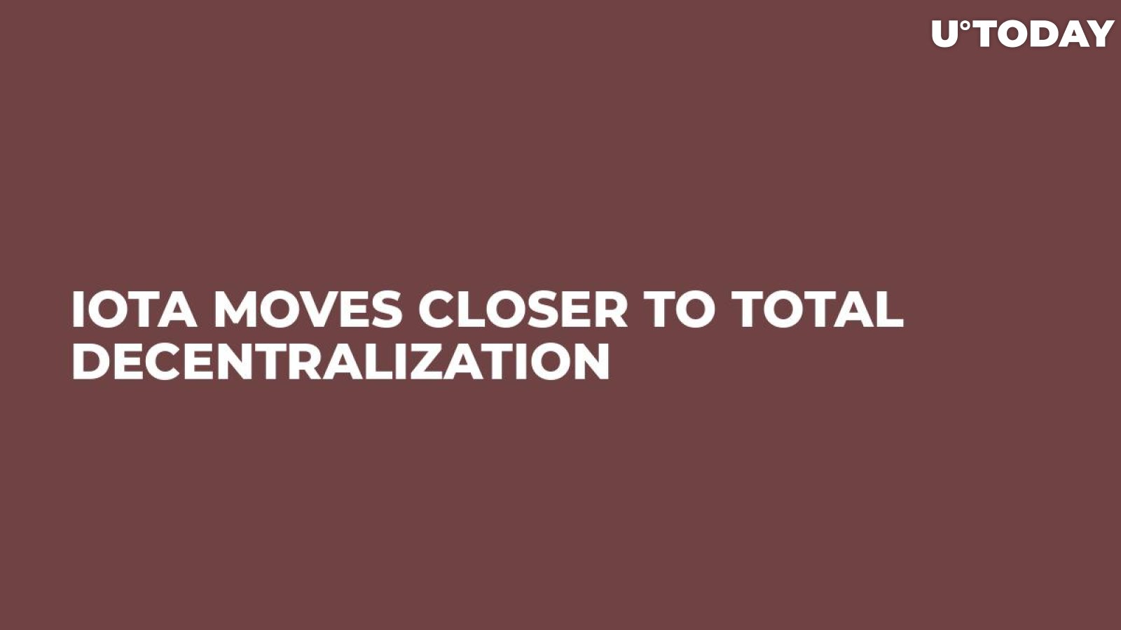 IOTA Moves Closer to Total Decentralization