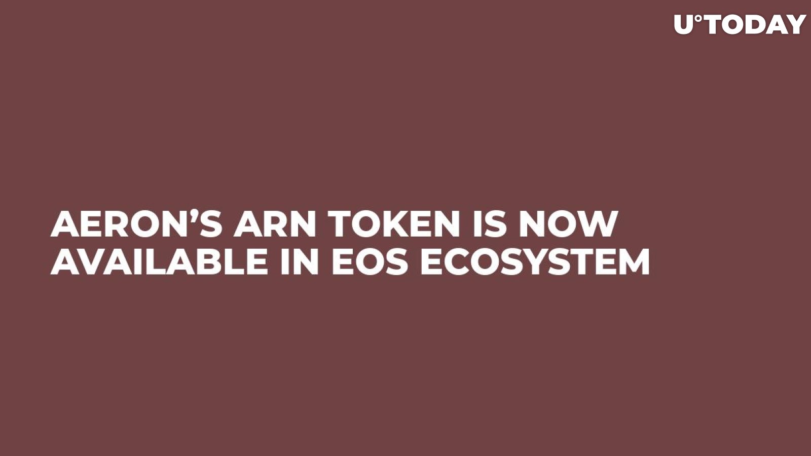 Aeron’s ARN token is now available in EOS ecosystem