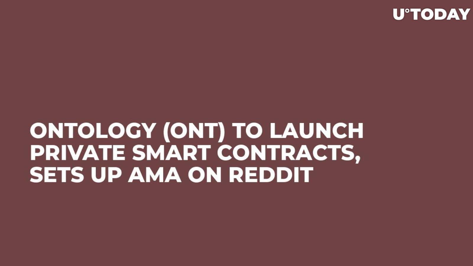 Ontology (ONT) to Launch Private Smart Contracts, Sets Up AMA on Reddit
