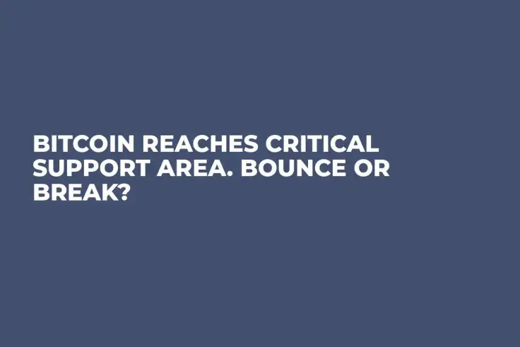 Bitcoin Reaches Critical Support Area. Bounce or Break?