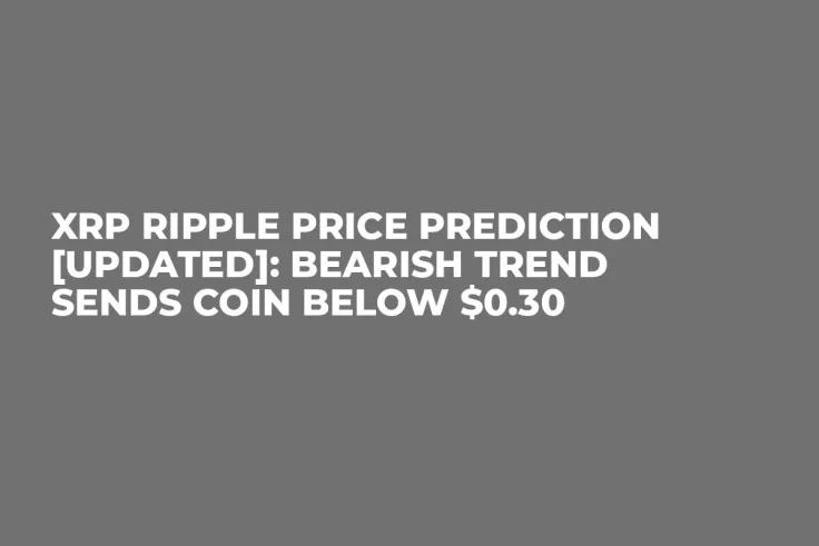 XRP Ripple Price Prediction [Updated]: Bearish Trend Sends Coin below $0.30
