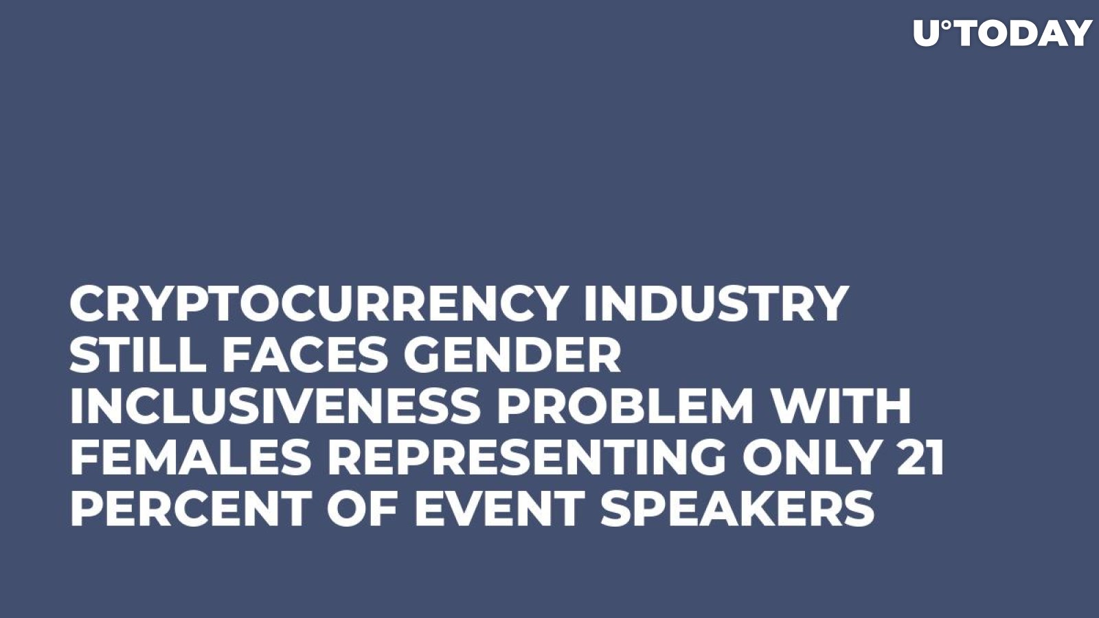 Cryptocurrency Industry Still Faces Gender Inclusiveness Problem With Females Representing Only 21 Percent of Event Speakers