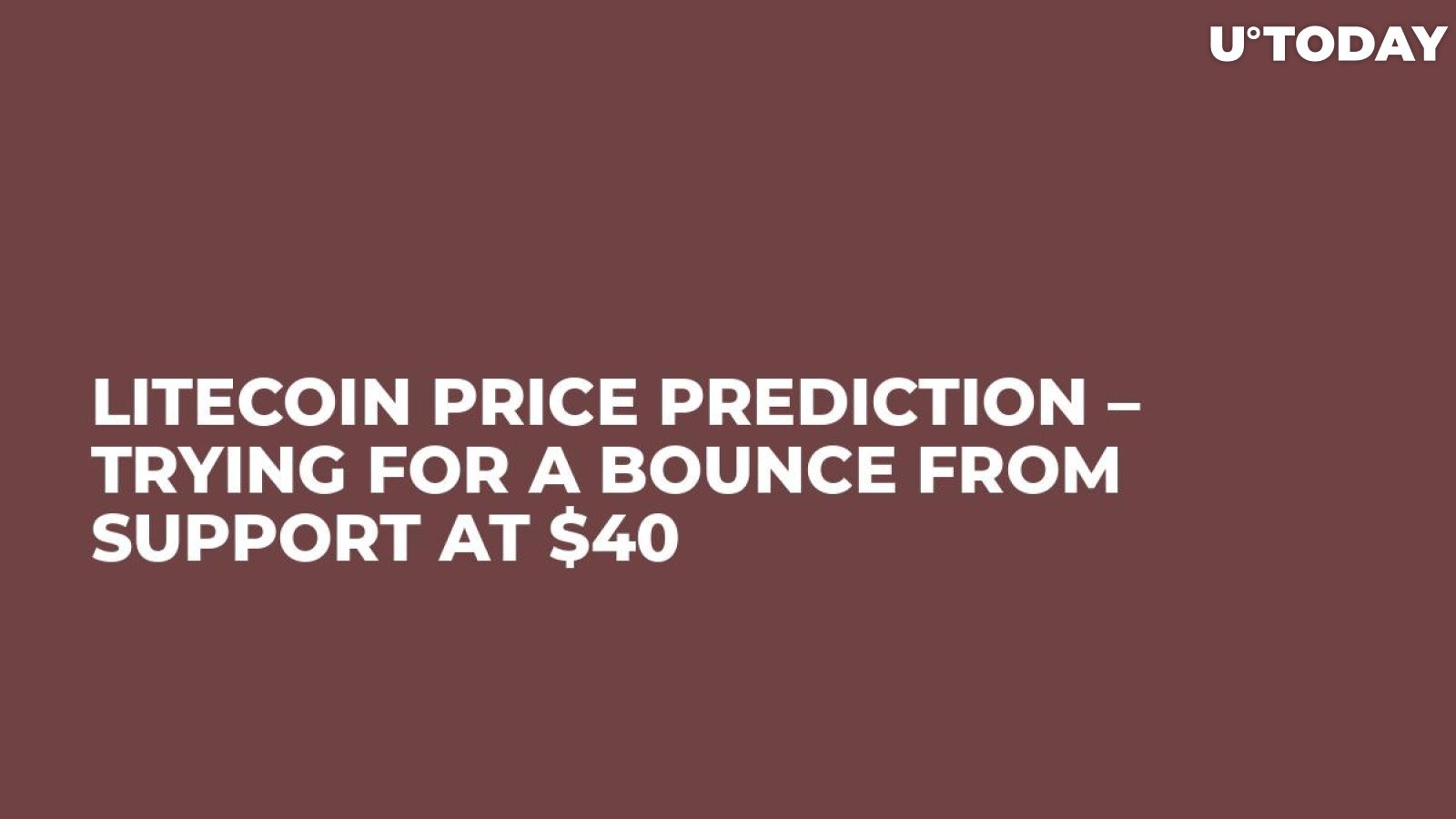 Litecoin Price Prediction – Trying for a Bounce from Support at $40