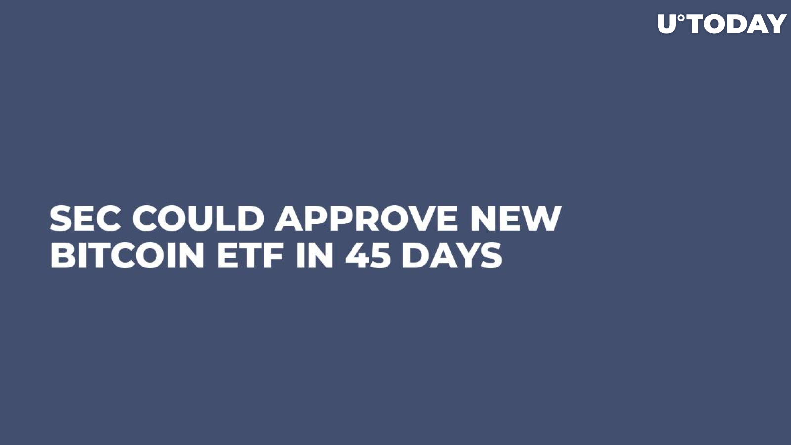 SEC Could Approve New Bitcoin ETF in 45 Days 