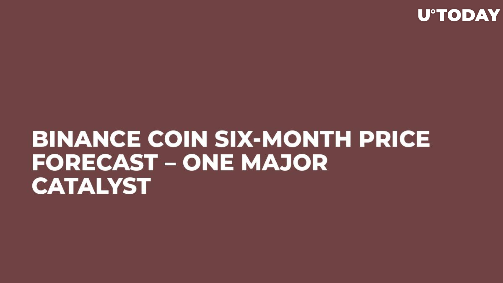 Binance Coin Six-Month Price Forecast – One Major Catalyst