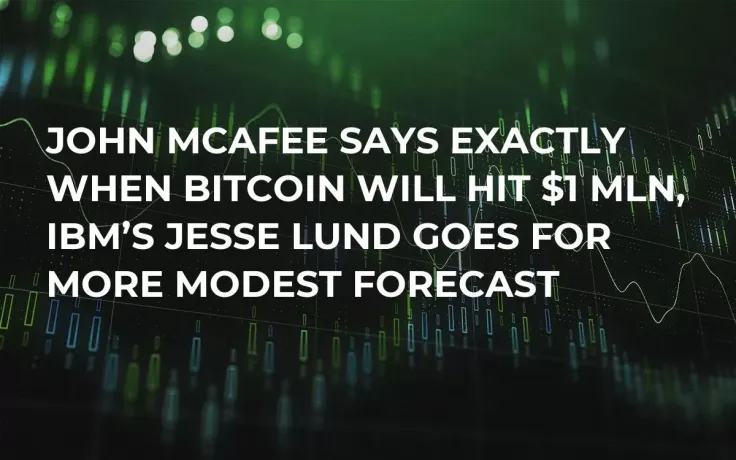 John McAfee Says Exactly When Bitcoin Will Hit $1 Mln, IBM’s Jesse Lund Goes for More Modest Forecast