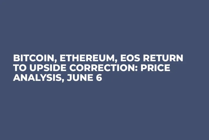 Bitcoin, Ethereum, EOS Return to Upside Correction: Price Analysis, June 6