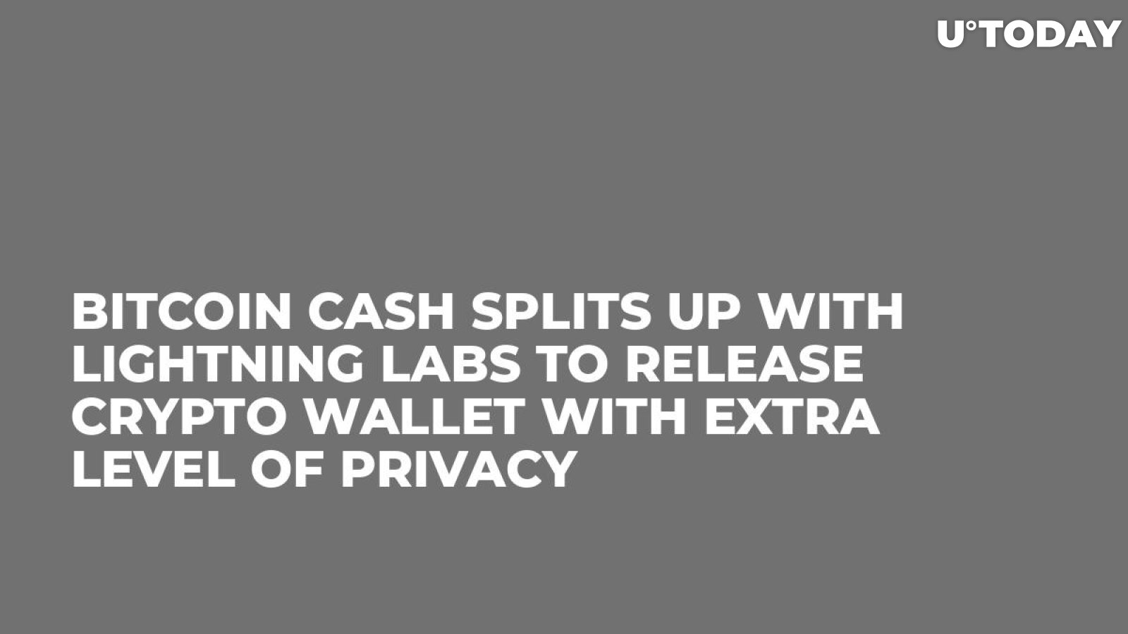 Bitcoin Cash Splits Up with Lightning Labs to Release Crypto Wallet with Extra Level of Privacy