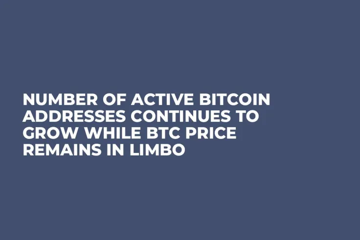 Number of Active Bitcoin Addresses Continues to Grow While BTC Price Remains in Limbo