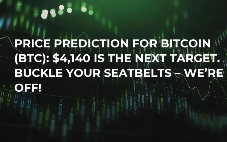 Price Prediction for Bitcoin (BTC): $4,140 Is the Next Target. Buckle Your Seatbelts – We’re Off!
