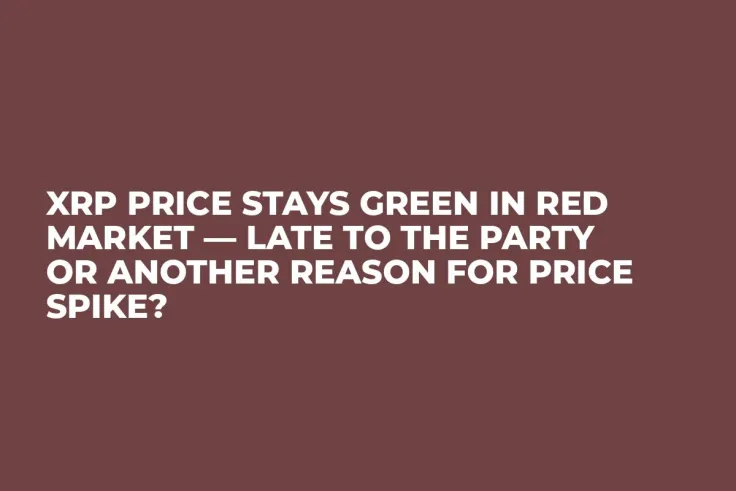 XRP Price Stays Green in Red Market — Late to the Party or Another Reason for Price Spike?