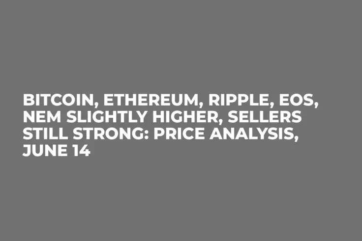 Bitcoin, Ethereum, Ripple, EOS, NEM Slightly Higher, Sellers Still Strong: Price Analysis, June 14