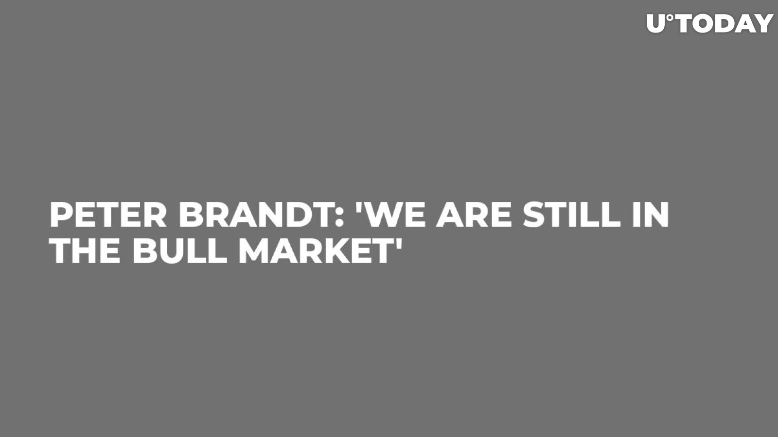 Peter Brandt: 'We Are Still in the Bull Market'