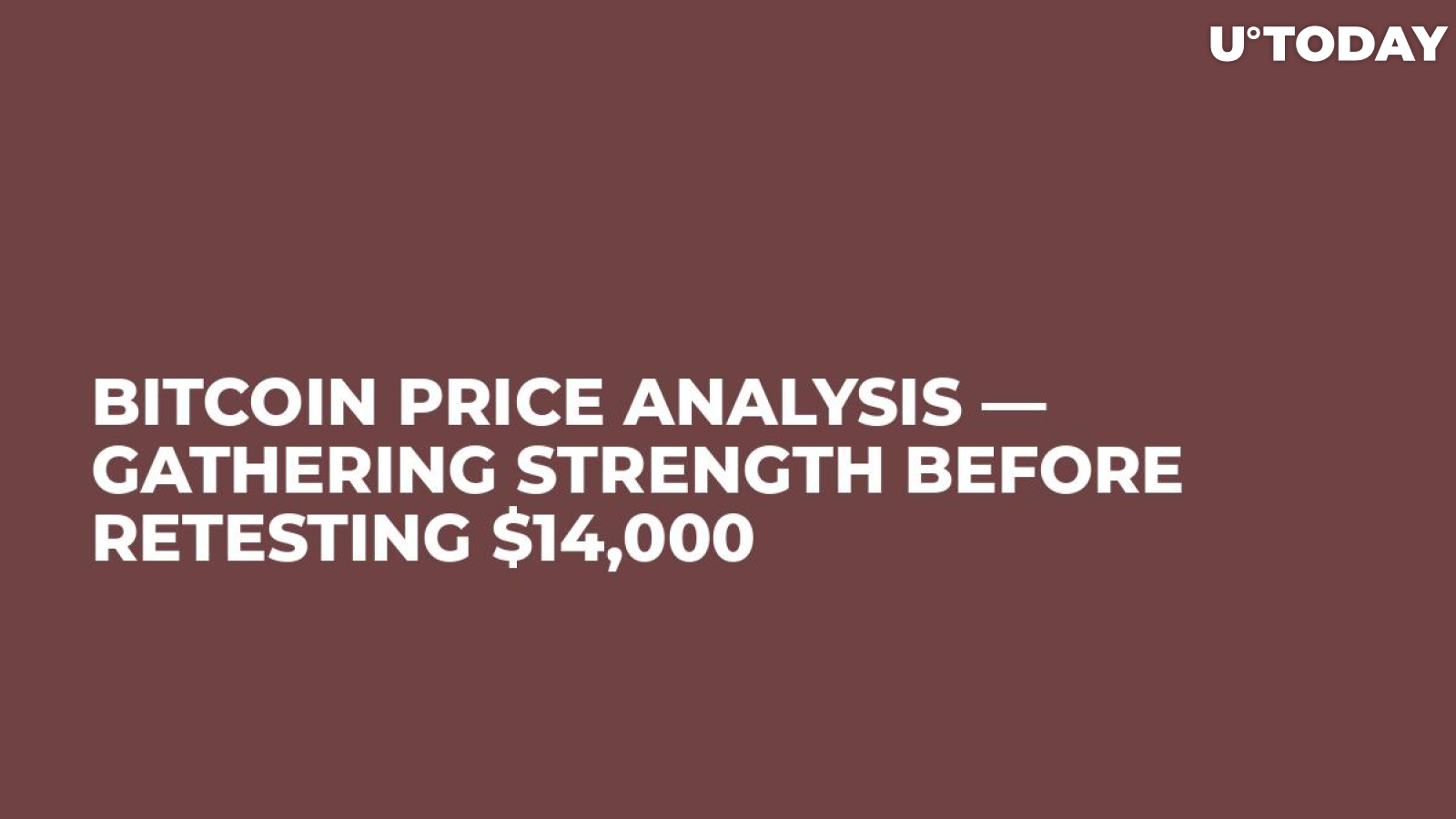 Bitcoin Price Analysis — Gathering Strength Before Retesting $14,000