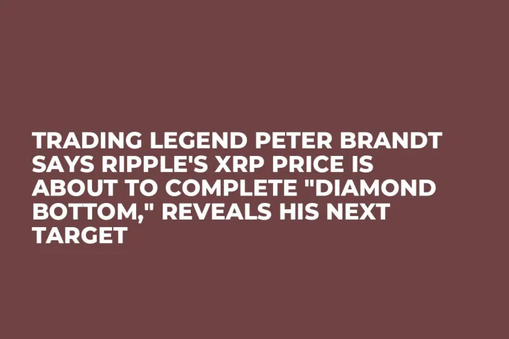 Trading Legend Peter Brandt Says Ripple's XRP Price Is About to Complete "Diamond Bottom," Reveals His Next Target