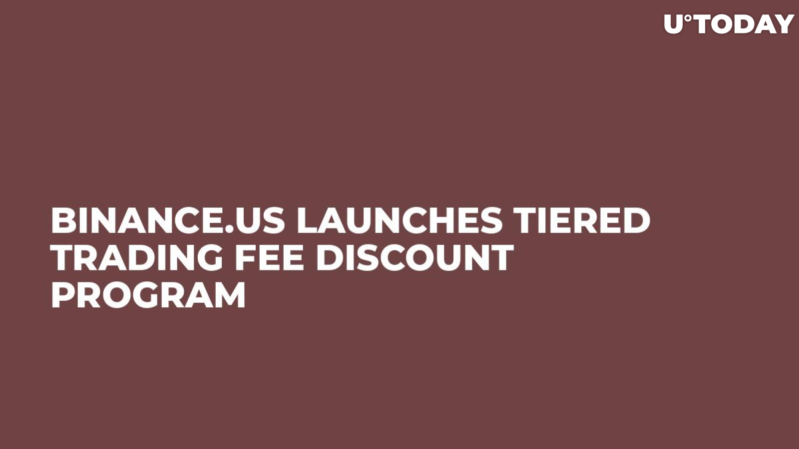 Binance.US Launches Tiered Trading Fee Discount Program