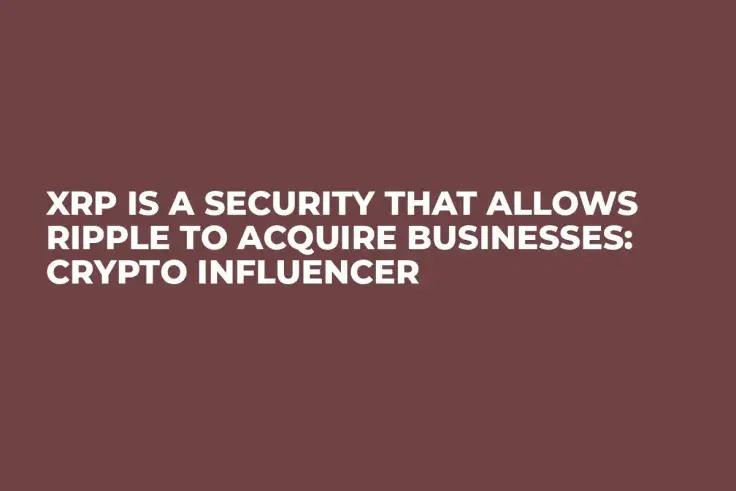 XRP Is a Security That Allows Ripple to Acquire Businesses: Crypto Influencer