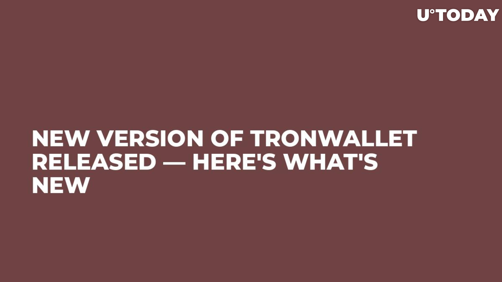 New Version of TronWallet Released — Here's What's New