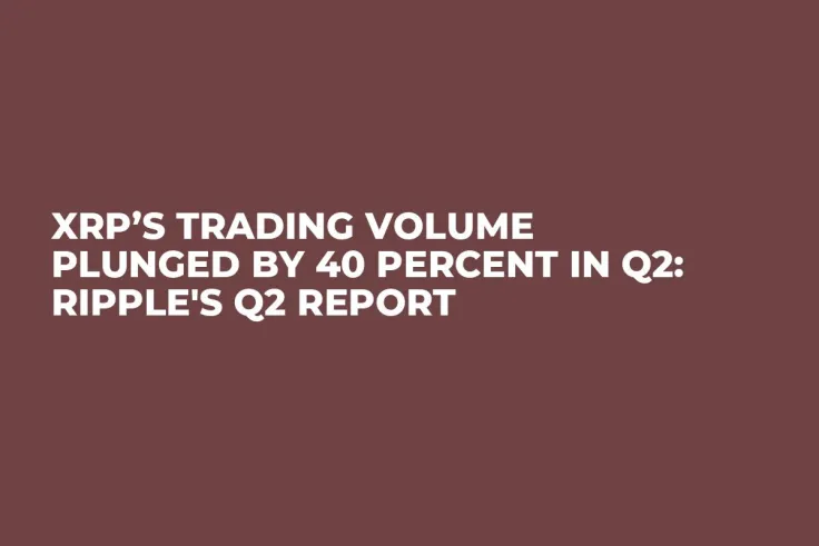XRP’s Trading Volume Plunged by 40 Percent in Q2: Ripple's Q2 Report