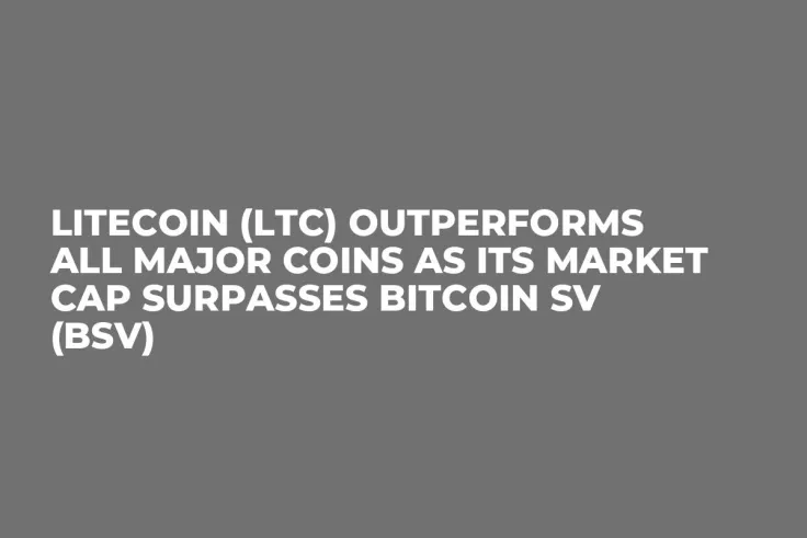 Litecoin (LTC) Outperforms All Major Coins as Its Market Cap Surpasses Bitcoin SV (BSV)