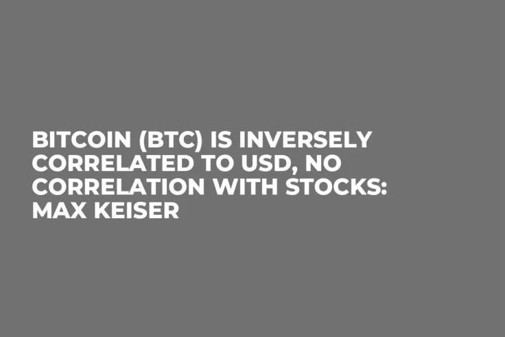 Bitcoin (BTC) Is Inversely Correlated to USD, No Correlation with Stocks: Max Keiser