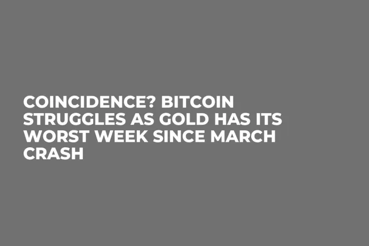 Coincidence? Bitcoin Struggles as Gold Has its Worst Week Since March Crash