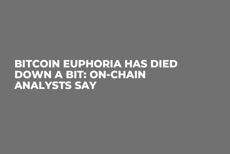 Bitcoin Euphoria Has Died Down a Bit: On-chain Analysts Say
