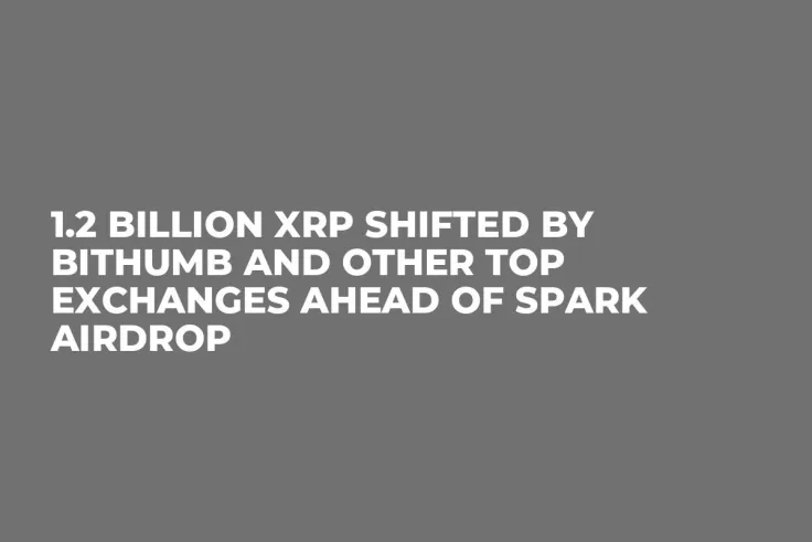 1.2 Billion XRP Shifted by Bithumb and Other Top Exchanges Ahead of Spark Airdrop