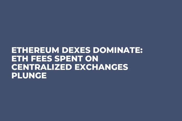 Ethereum DEXes Dominate: ETH Fees Spent on Centralized Exchanges Plunge