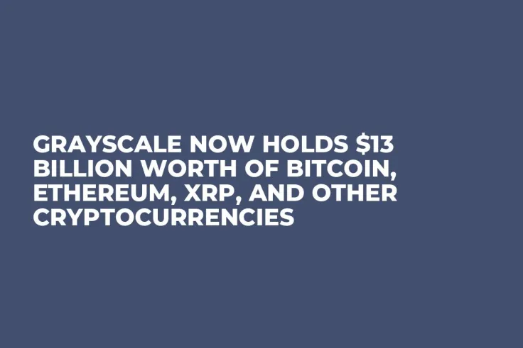 Grayscale Now Holds $13 Billion Worth of Bitcoin, Ethereum, XRP, and Other Cryptocurrencies 