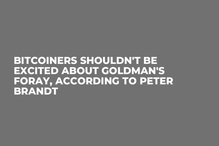 Bitcoiners Shouldn't Be Excited About Goldman's Foray, According to Peter Brandt