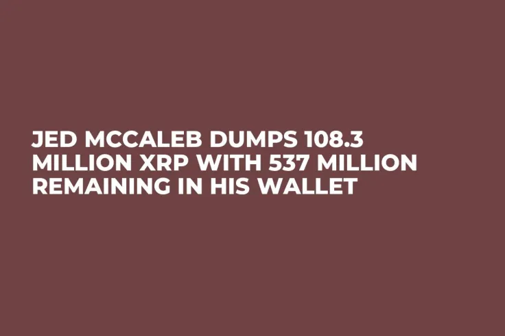 Jed McCaleb Dumps 108.3 Million XRP with 537 Million Remaining in His Wallet
