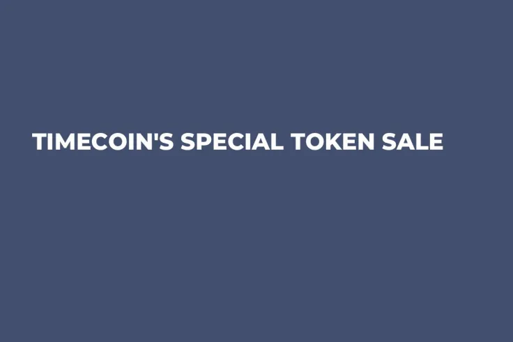 TimeCoin's Special Token Sale