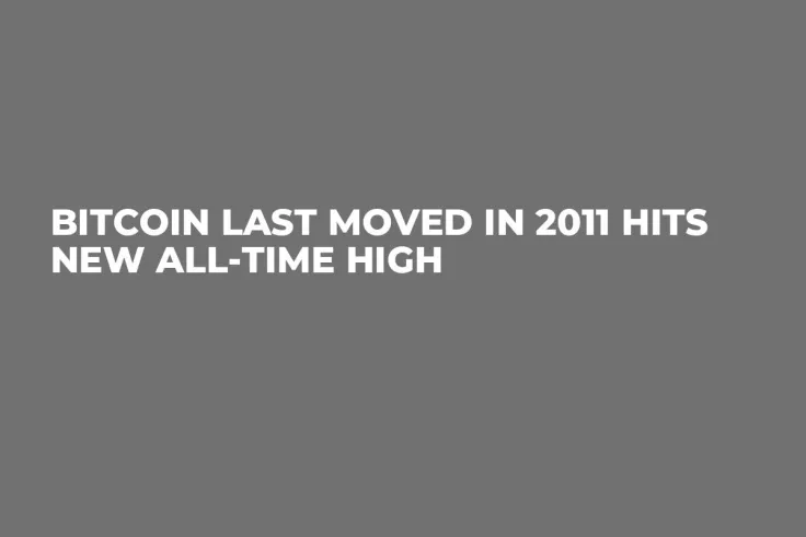 Bitcoin Last Moved in 2011 Hits New All-Time High