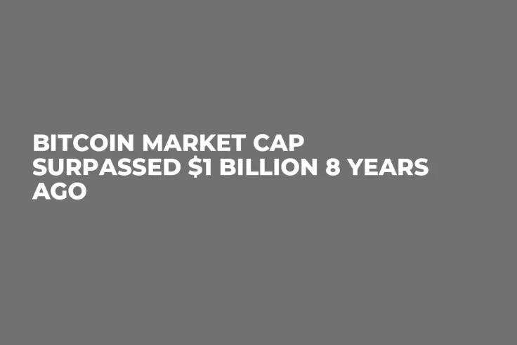 Bitcoin Market Cap Surpassed $1 Billion 8 Years Ago 
